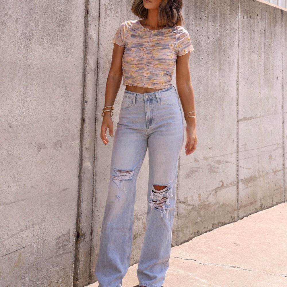 Vervet Light Wash 90s Flare Denim